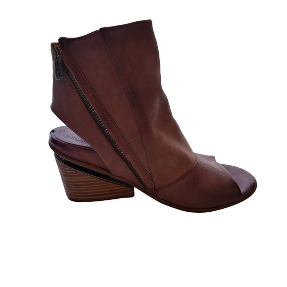 A.S.98 Mauve Open Toe Booties Size 37 - Picture 7 of 10